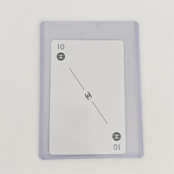 CHANEL CC 10 Black and White Playing Card with Sleeve Collector's Item - Picture 4 of 6